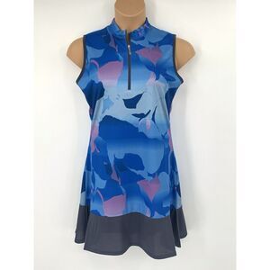 Callaway Blue Sea Star Opti-Dri Stretch Sun Protection Golf Women's Dress Size M